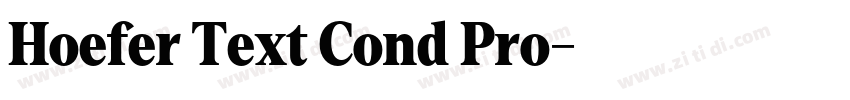 Hoefer Text Cond Pro字体转换
